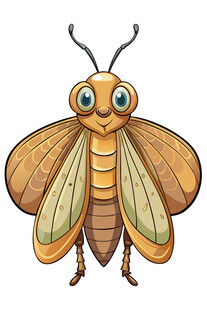 可爱卡通飞虫形象