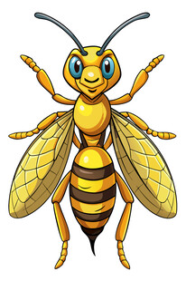 可爱卡通大黄蜂形象