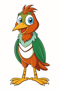 彩色卡通小鸟形象