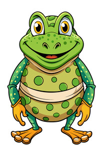 卡通青蛙超人形象