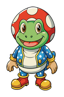 蘑菇青蛙卡通形象