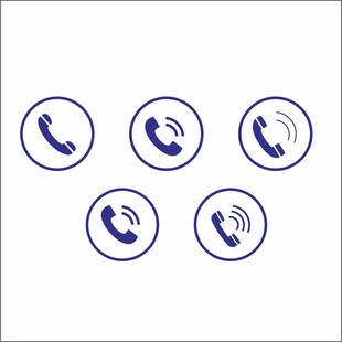 电话 固话 通讯 传真图标集合