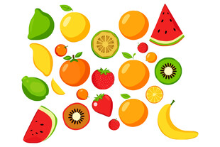 卡通水果插图