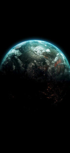 宇宙中的蓝色地球