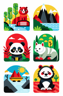 动物风景插画组图