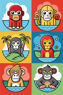 可爱动物卡通头像集合