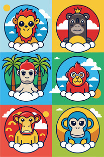 可爱动物卡通形象集合