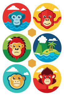 可爱动物头像图标集合