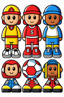 卡通运动角色集合