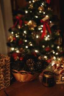 温馨圣诞树与周边装饰