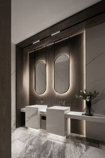 现代简约风格双台盆浴室