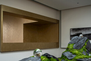 室内绿植山石艺术景观