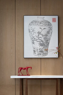 中式装饰画搭配精致摆件