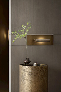 金属边几上的绿植装饰