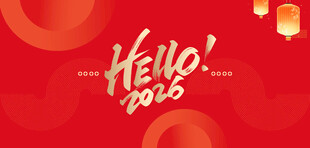 2026红色喜庆元旦新年背景