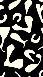 抽象黑白不规则形状图案