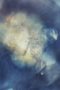 梦幻蓝色抽象纹理画面