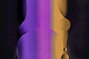 梦幻色彩的抽象流体形态