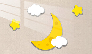 梦幻星月装饰图案