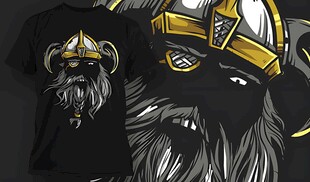 维京风格T恤图案设计