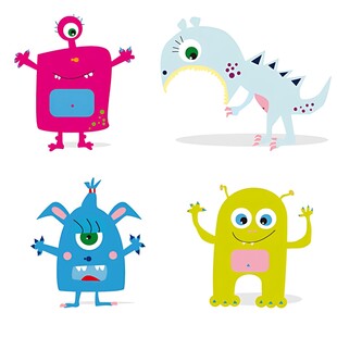 可爱多彩小怪兽集合