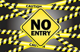 禁止进入警示标志