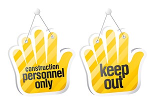 员工专用闲人免进标识牌