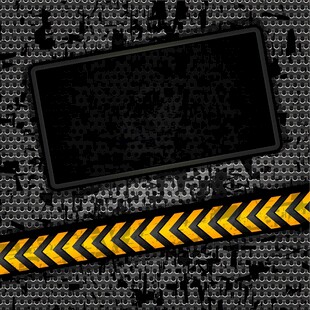 警示风格黑色背景模板