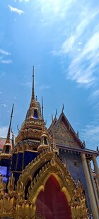 泰国曼谷泰国寺庙建筑的精美一角