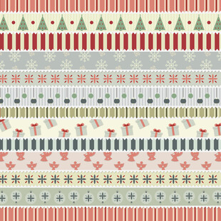 圣诞主题条纹图案设计