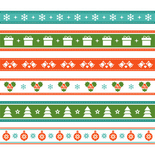 圣诞主题彩色条纹图案