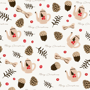 秋季元素无缝图案设计