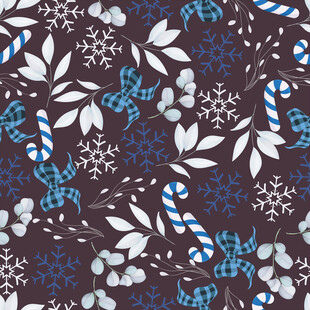 圣诞主题花纹图案设计