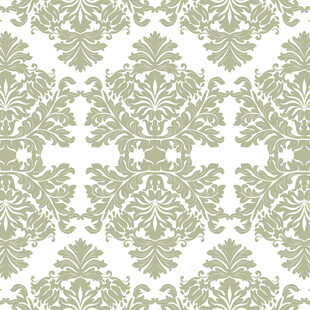 复古绿色花纹无缝图案