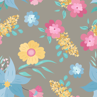 多彩花卉图案背景