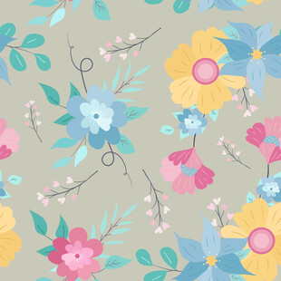 清新花卉图案背景