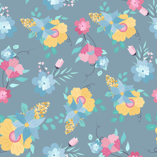 清新花卉图案背景