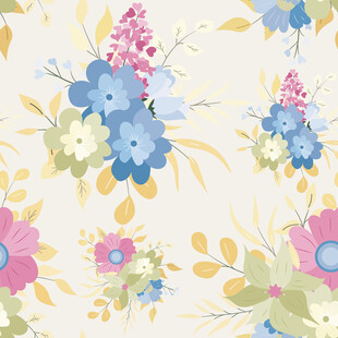 清新花卉图案背景