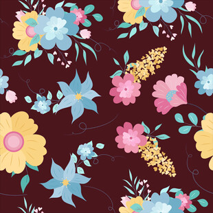 复古花卉图案背景
