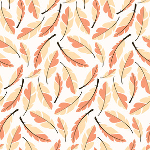 秋季树叶图案无缝背景