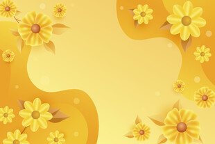 黄色花卉背景图