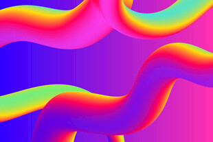 绚丽多彩流体波浪背景图