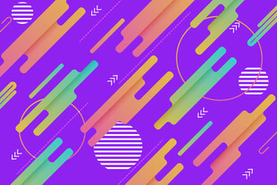 多彩几何线条抽象背景图