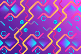 炫彩几何图案背景