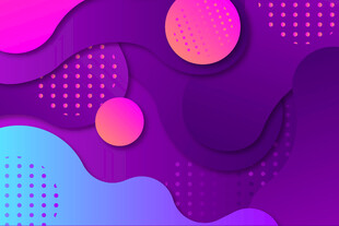 梦幻渐变流体几何背景图