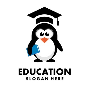 企鹅学士形象教育标志