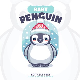 可爱企鹅卡通形象设计