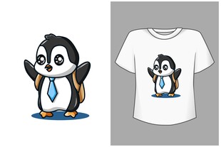 企鹅图案T恤设计