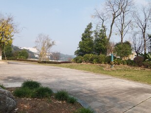 乡村空旷道路与周边景致