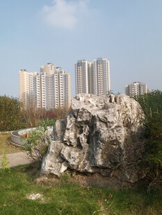 城市旁的奇石景观
